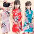 Girls sườn xám trẻ em Don váy edgred lễ kỷ niệm chiếc váy ảnh hoạt động mùa hè gió Trung Quốc ống tay đầm 