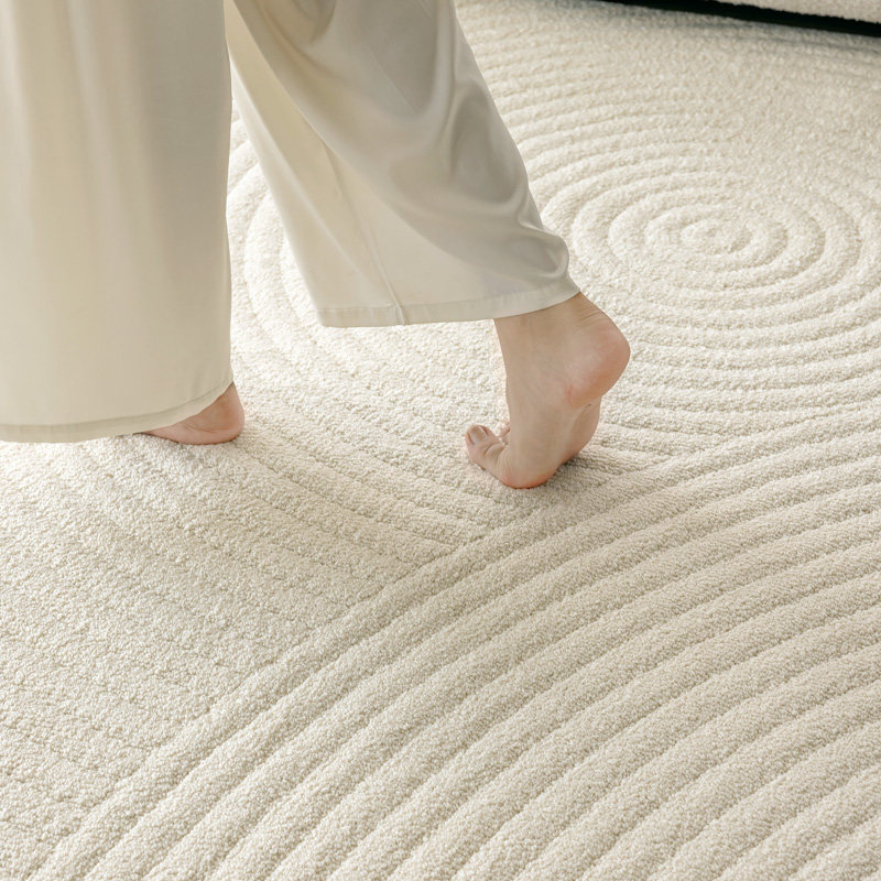 True waterproof anti-fouling carpet Living room Cream Wind Sofa Blanket Style Pure Color Bedroom Free Washable Light Lavish Luxury-Taobao