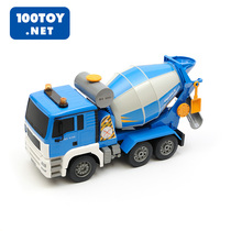 Wireless remote control cement mixer Blue electric mixer with charging engineering car Childrens toy car