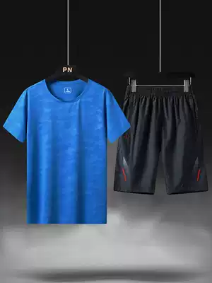Quick-drying sports suit men's outdoor gym running clothes summer spring and autumn casual loose summer set