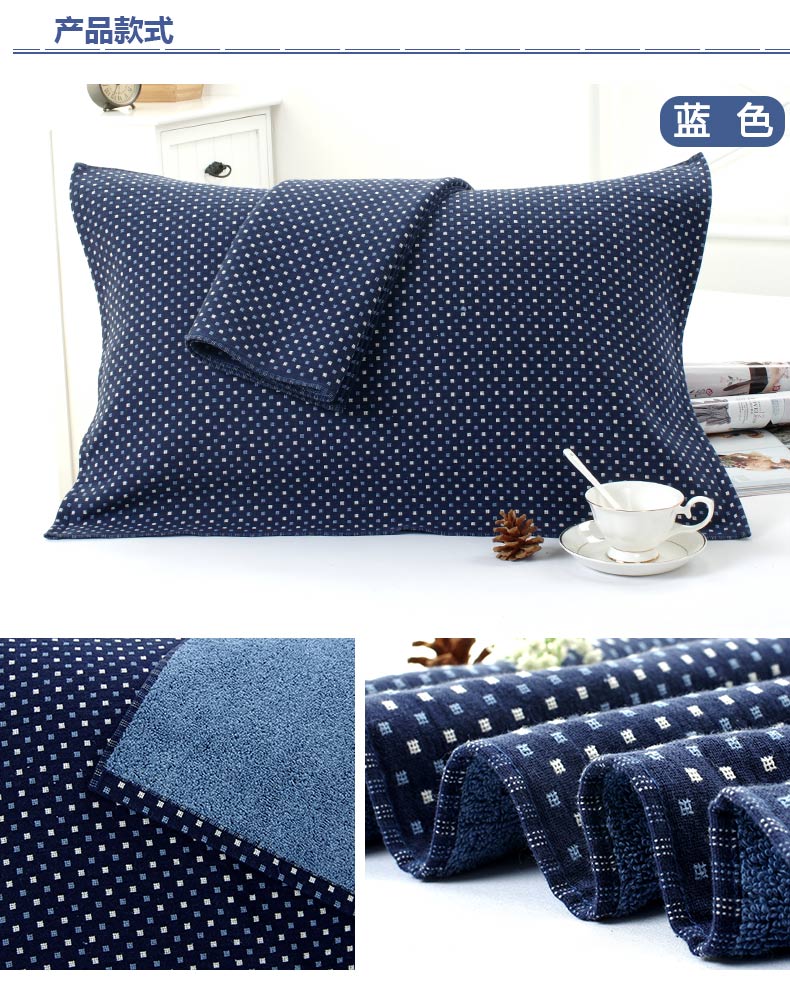 Grace Birds Bông đơn giản Gối dày Bông dành cho người lớn Tăng mềm thoáng khí Gối mồ hôi Hai gói vỏ gối nằm