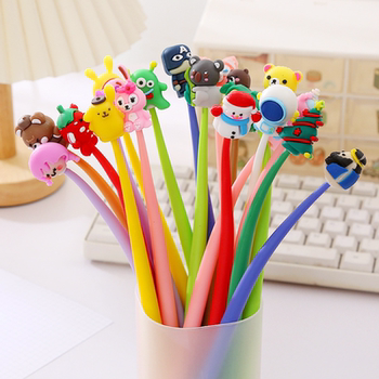 Shake pen cute fun cartoon ins high-value primary school children kindergarten gift 0.5 gel pen black pen