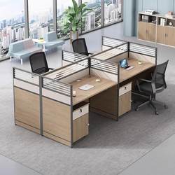 책상 심플 모던 4/6인용 사무실 테이블 직원 테이블 사무실 책상과 의자 조합 사무실 카드 테이블