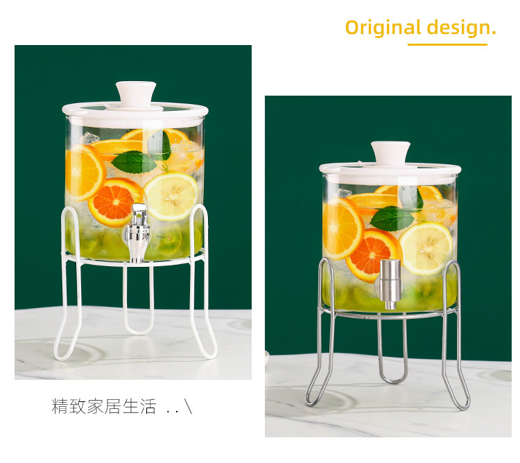 Пузырь бутылки 冷水桶带龙头水果茶桶果汁罐容器可乐桶玻璃泡酒瓶调酒桶啤酒饮料