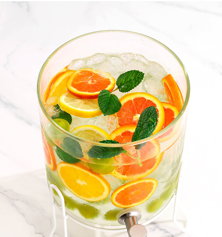 Пузырь бутылки 冷水桶带龙头水果茶桶果汁罐容器可乐桶玻璃泡酒瓶调酒桶啤酒饮料