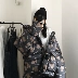 KTDA 2019 mẫu thu đông đầy đủ in hình gấu in chữ áo khoác cotton nam và nữ cặp đôi rộng rãi quốc triều áo khoác dày - Trang phục Couple