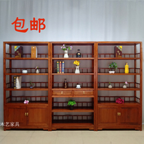 Bogu rack solid wood new Chinese style Duobao Pavilion antique shelf bookshelf elm partition goods tea rack display combination rack
