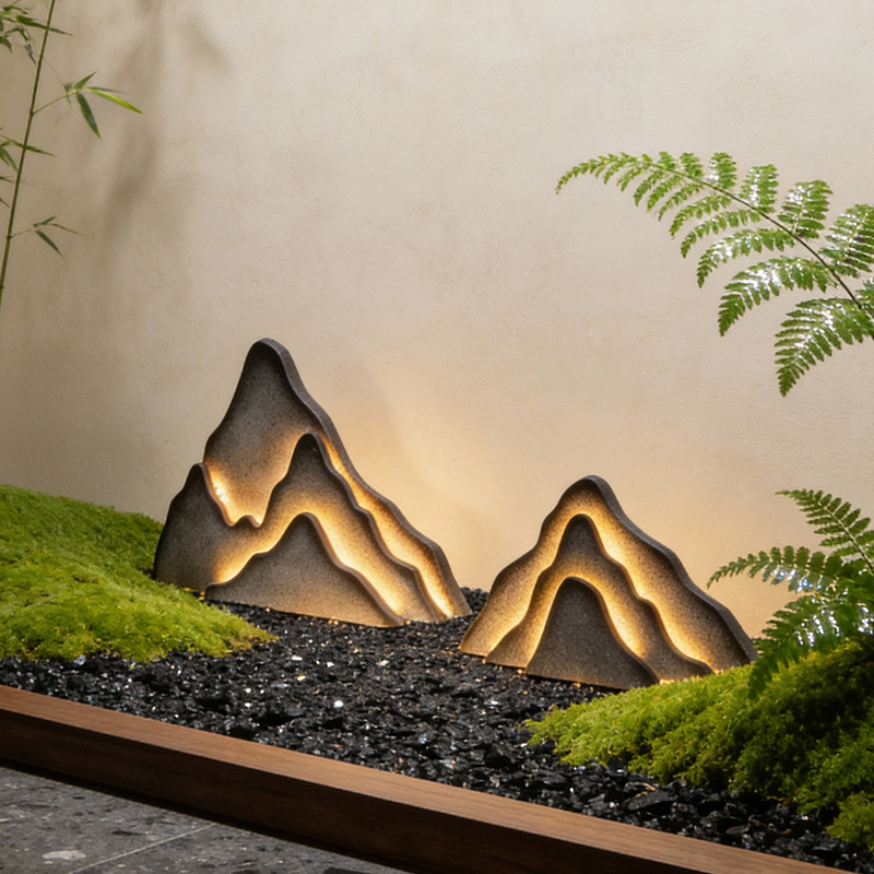 High-End Simulated Luminous Stone Atmosphere Decoration Landscaping Ornaments Indoor Landscape Fiberglass Rockery Floor Props