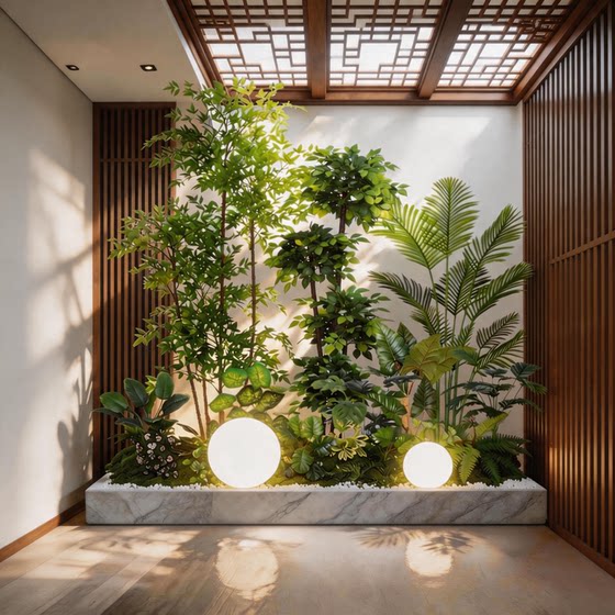 Song's aesthetic patio landscaping is quiet and natural