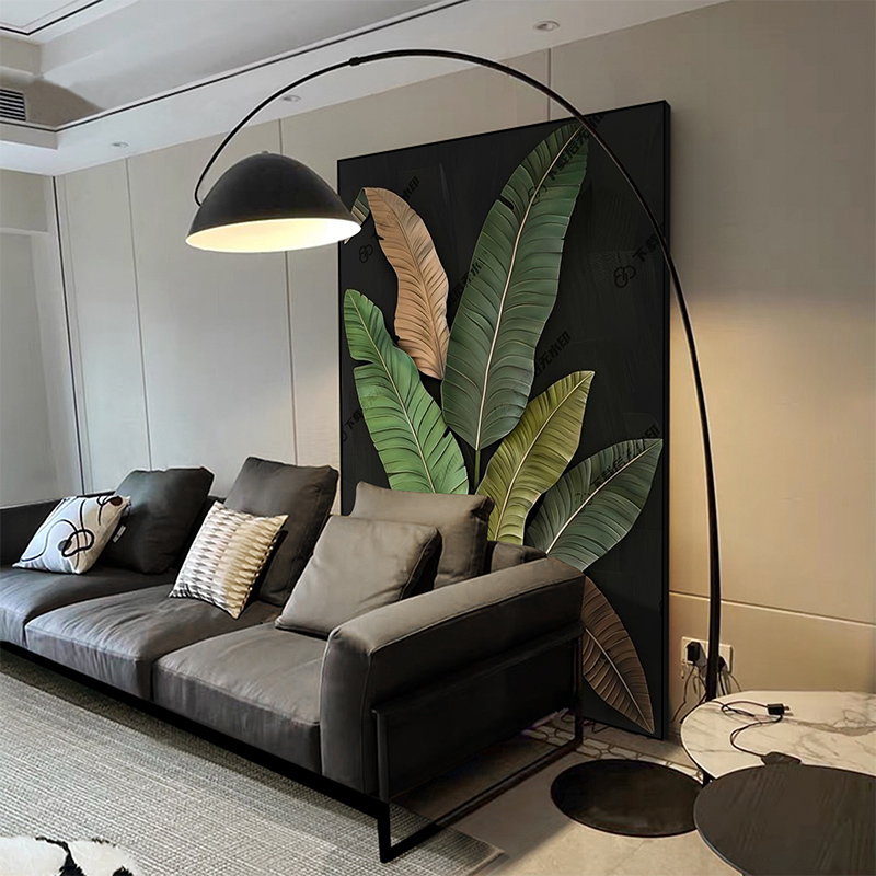 Modern Abstract Decorative Painting, Italian Minimalist Black and White Gray Entrance Corridor Hanging Painting, Living Room Dining Room Background Wall Floor-To-Ceiling Painting