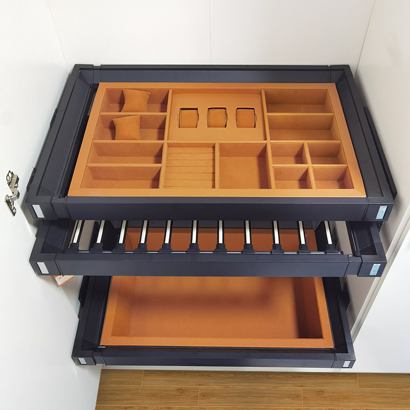 BRK Wardrobe Clothroom Drawer Built-in Jewelry Box Palm Palm Jewelry Gold Hand Sunglasses Collection Box