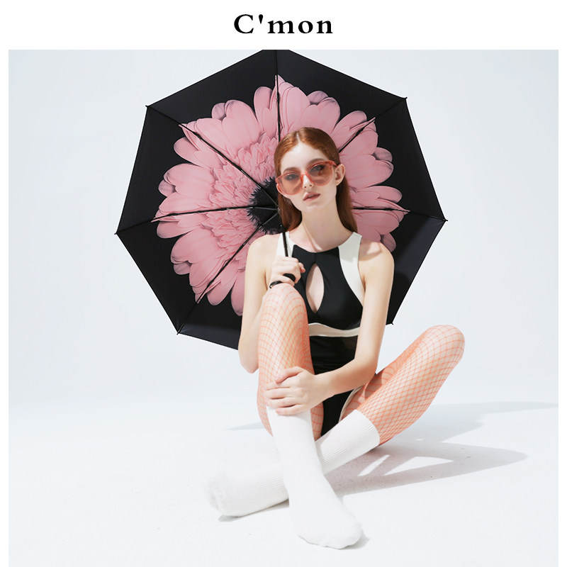 Five-fold umbrella ultra-light compact portable sun umbrella sunscreen ultraviolet umbrella dual-purpose folding women's upf50+