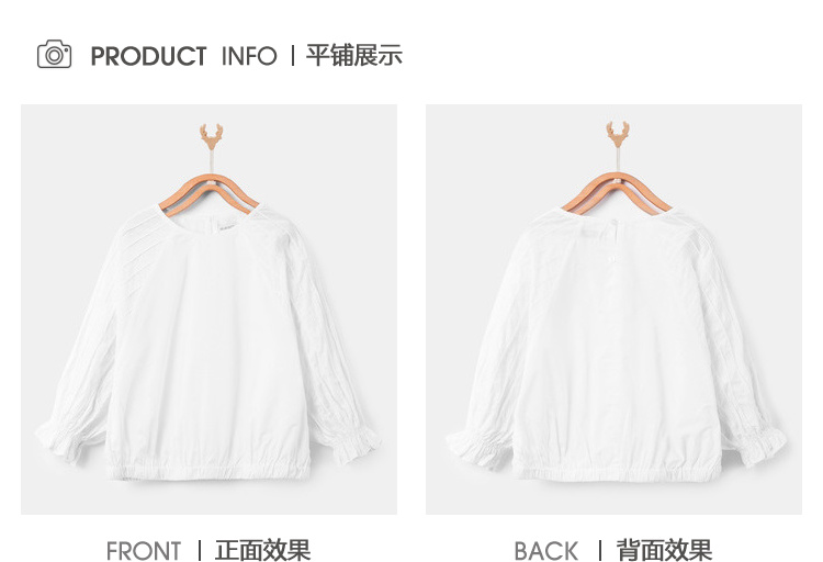 Didi Deer quần áo trẻ em gái sơ mi cotton dài tay giản dị 2019 mùa xuân mới trẻ em áo sơ mi thời trang trẻ em lớn - Áo sơ mi shop thời trang trẻ em