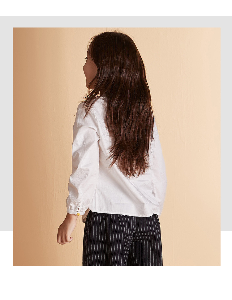 Didi hươu quần áo trẻ em cô gái áo sơ mi trẻ em lớn mùa thu trẻ em mới thoải mái shop thời trang trẻ em