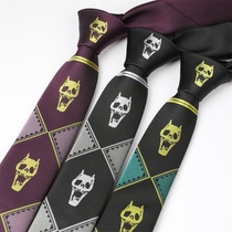 Japanese version of JOJO Kira Yoshins wonderful adventure tie mens and womens two-dimensional anime skull