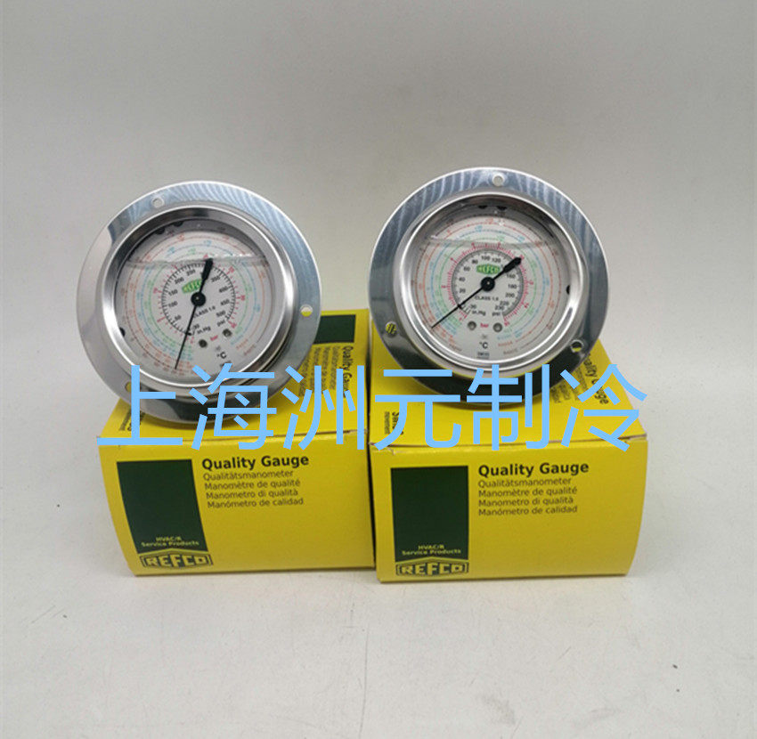 REFCO Shock Resistant Pressure Oil Gauge Refrigerant Pressure Oil Gauge High Low Pressure Gauge R22 32 410A