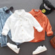 Children's shirt boy's cotton white little girl's shirt spring and autumn long-sleeved baby children's clothing spring top Korean version