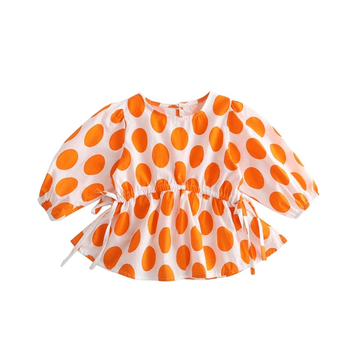 Весенний детский лонгслив, рубашка для девочек, кукла, коллекция 2022, с рукавом, в западном стиле