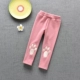 Quần legging co giãn 2018 xuân hè phiên bản Hàn Quốc của quần trẻ em hoa cô gái Slim cotton chất liệu sợi thủy triều quần jean loe bé gái