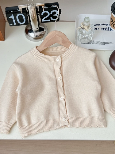 Комплект, детский кардиган, осенняя юбка для девочек, в западном стиле, детская одежда