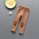 Quần legging co giãn 2018 xuân hè phiên bản Hàn Quốc của quần trẻ em hoa cô gái Slim cotton chất liệu sợi thủy triều quần jean loe bé gái