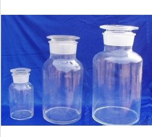 白广口瓶 磨砂口透明玻璃 棕色广口瓶 试剂瓶