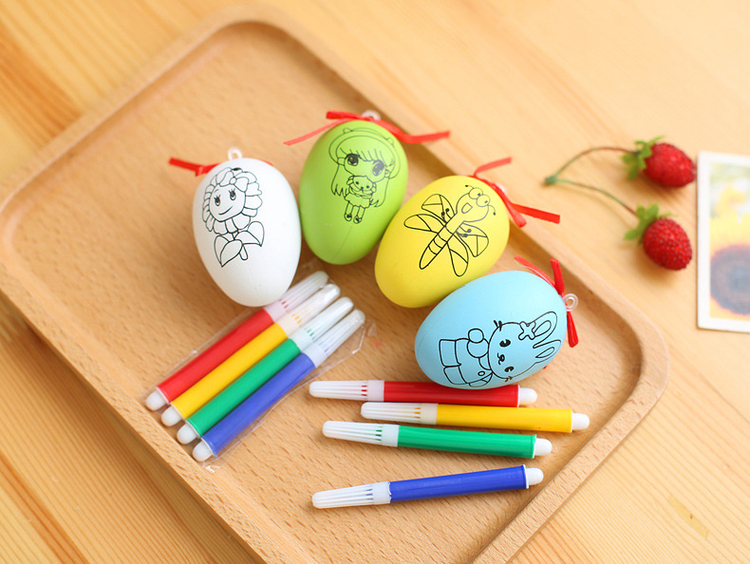 Sáng tạo DIY trứng trẻ em hoạt hình câu đố vẽ tay vỏ trứng đồ chơi trẻ em handmade quà tặng học sinh đồ chơi cho bé 1 tuổi