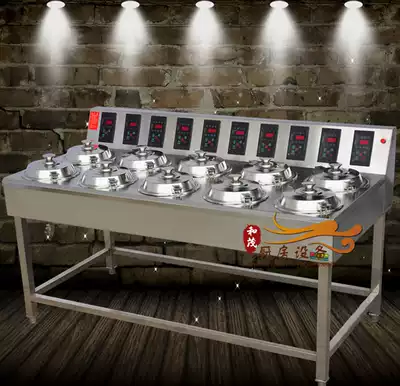 Yidingyi automatic 10-head clay pot rice machine Commercial single-layer ten-head clay pot rice machine Electric clay pot machine pot