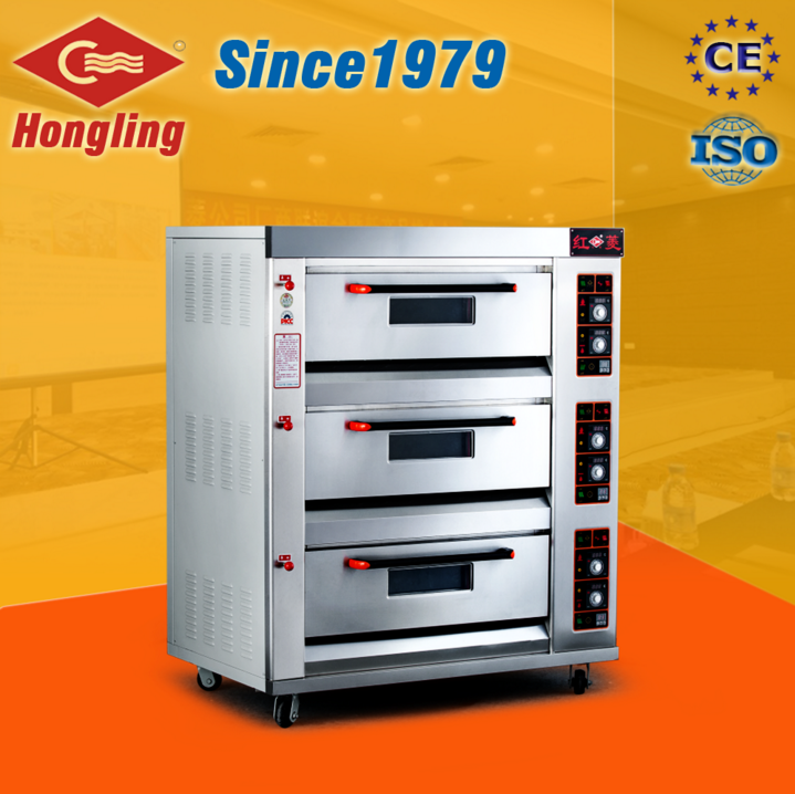 Hongling HLY-306E three-layer six-plate commercial gas oven Bread cake baking oven Gas gas oven