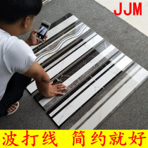Living room Microspar Gray Wave Line Waveguide Line Tile 800X150 Aisle Corridor Lace Line Floor Tiles