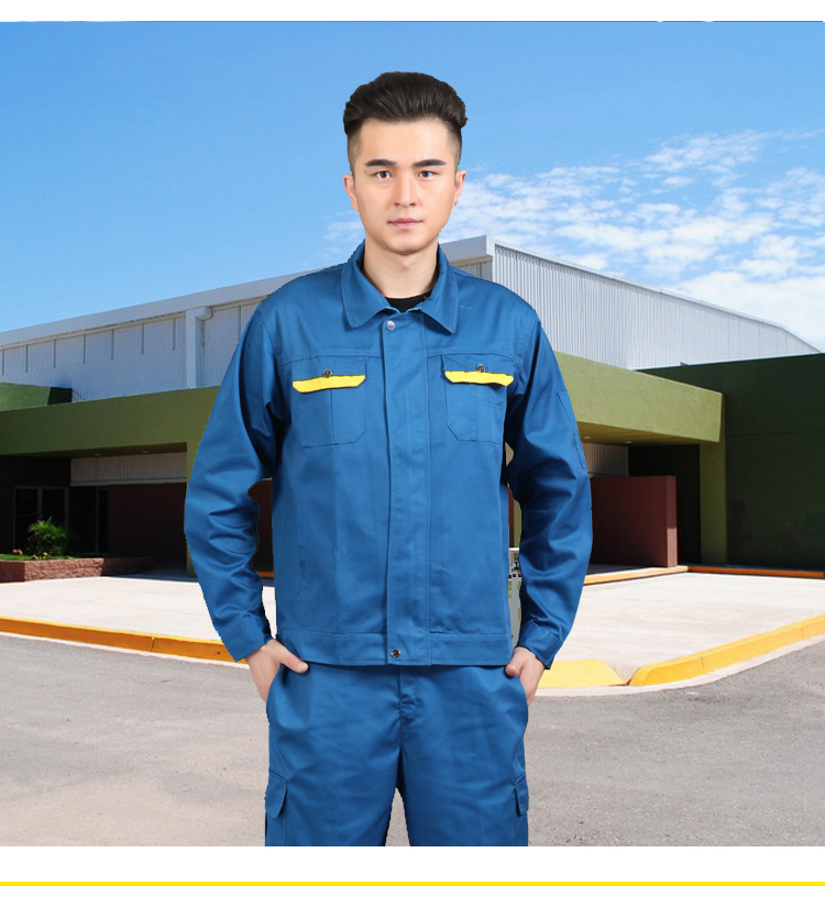 Quần áo bảo hộ lao động nam mùa xuân dài tay áo in logo logo xưởng đóng tàu trang trí bảo hiểm lao động nhà máy quần áo áo đồng phục đồng phục đồ vest
