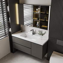 2024 New Master Bedroom Bathroom Cabinet Ceramic Integrated Bathroom Washstand Top Washbasin Washbasin Combination Xiaoshan