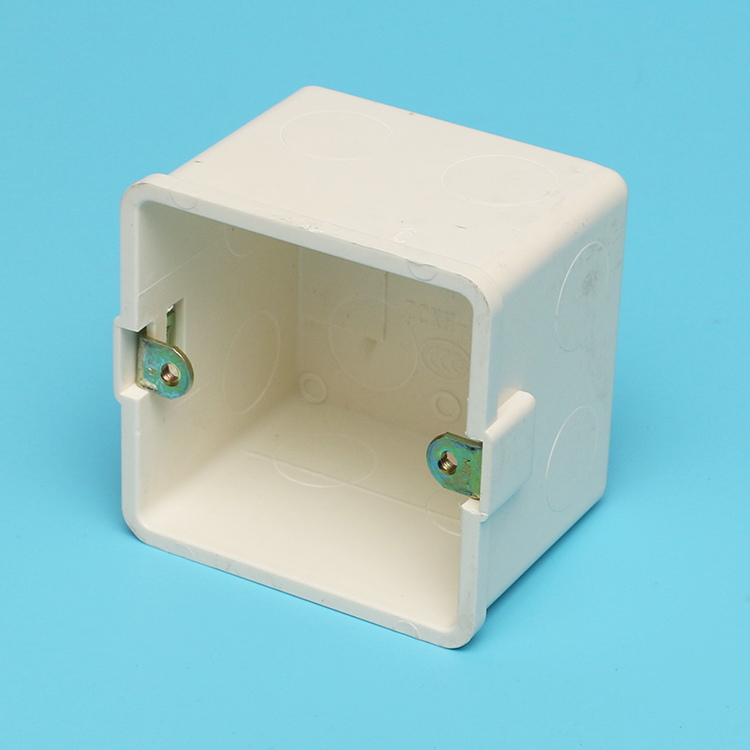 Zhongcai flame retardant PVC wiring box 86 type switch box junction box dark box with 5 cm bottom box