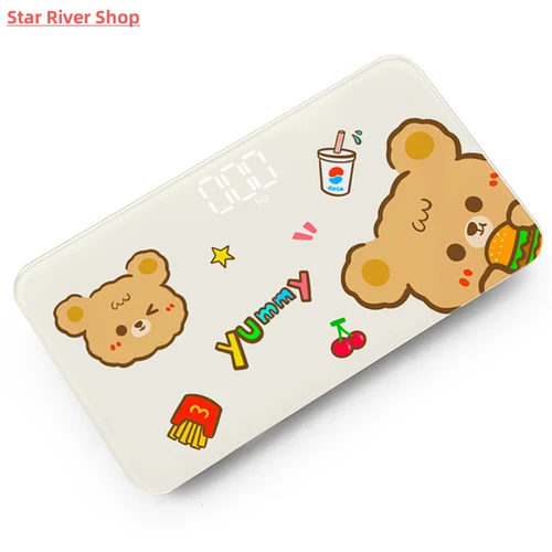 Электронная весовая масштаба для ванной комнаты портативной мини -мультфильм.