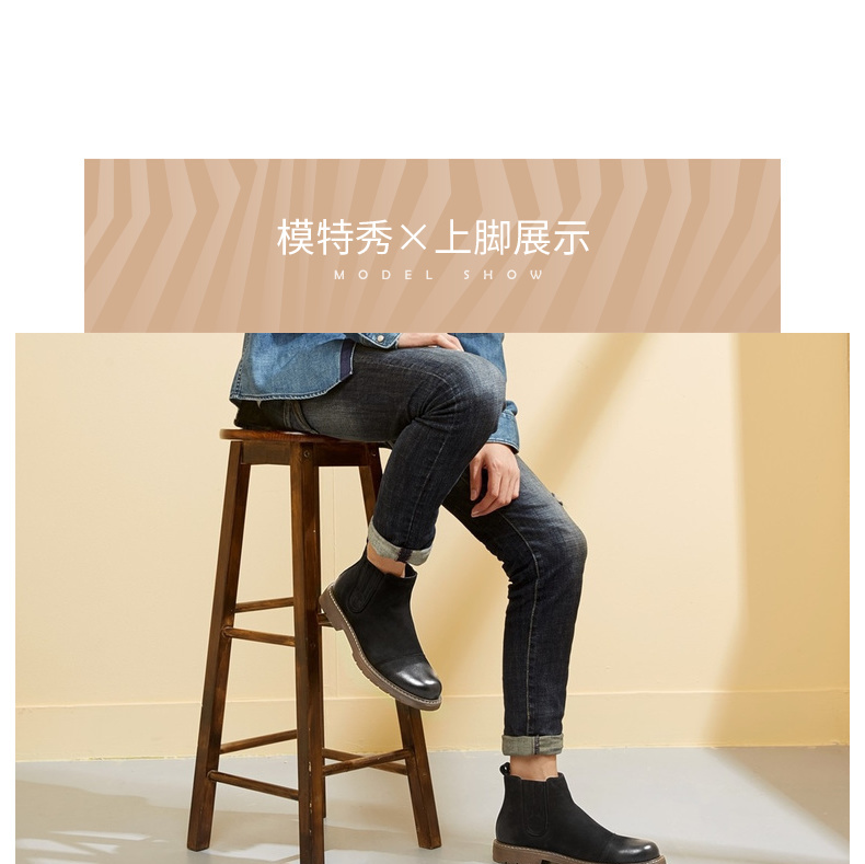 Giày da nam Yier Khang 2019 mùa thu mới bằng da mờ thoải mái thoáng khí hàng ngày - Giày ống chelsea boot nam hà nội