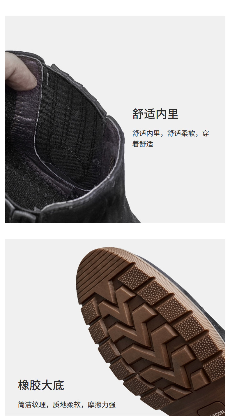Giày da nam Yier Khang 2019 mùa thu mới bằng da mờ thoải mái thoáng khí hàng ngày - Giày ống chelsea boot nam hà nội