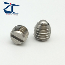 Stainless steel special short type slotted ball head plunger wave ball screw without head with spring steel ball M5*5 M6*6