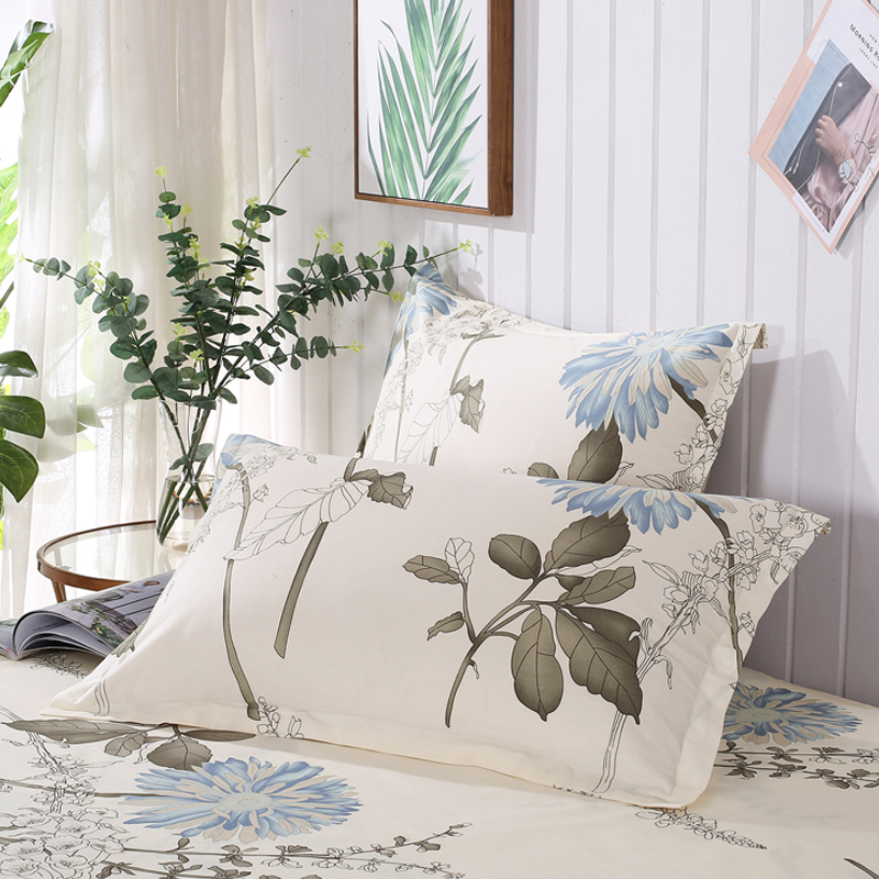 Pure cotton pillowcase pair of clothes 48x74 all-cotton adult large size pillow headgear single student dormitory pillow core cover