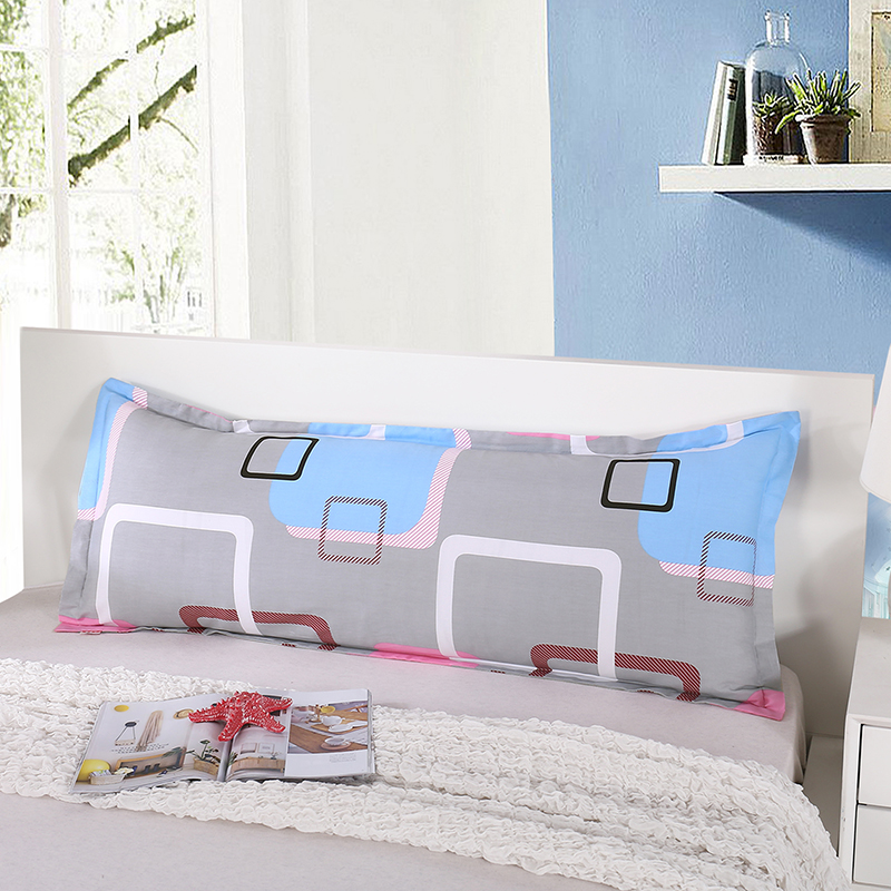 Aglea pure cotton double long pillowcase summer adult integrated couples long version full cotton pillowcase 1 2 m 1 5
