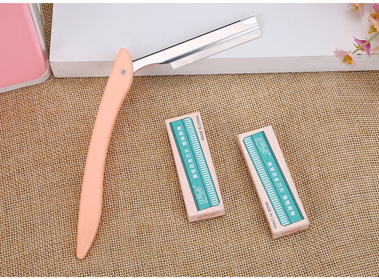 [Lưỡi dao 10 miếng + dao giữ] Dao gấp tạo hình lông mày Sắc nét trang điểm lông mày cạo lông mày đặt công cụ lưỡi cắt tóc - Các công cụ làm đẹp khác Ý tưởng từ khóa