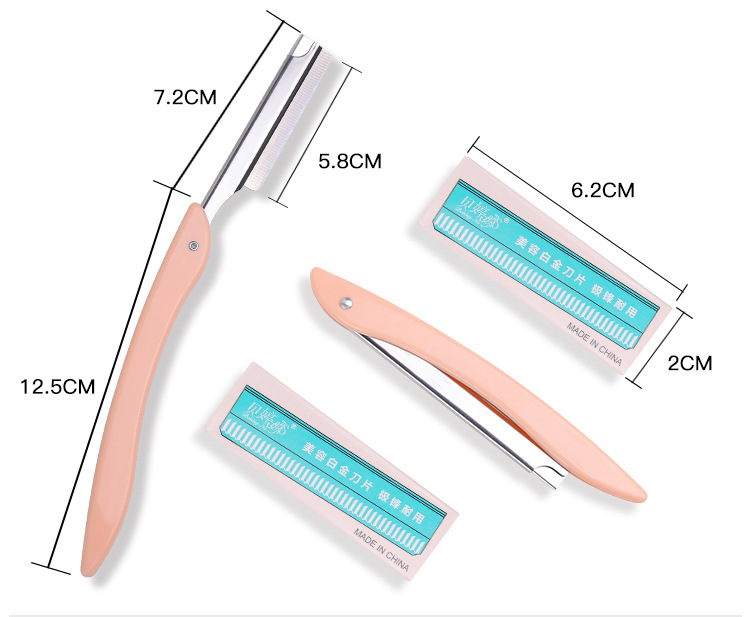 [Lưỡi dao 10 miếng + dao giữ] Dao gấp tạo hình lông mày Sắc nét trang điểm lông mày cạo lông mày đặt công cụ lưỡi cắt tóc - Các công cụ làm đẹp khác Ý tưởng từ khóa