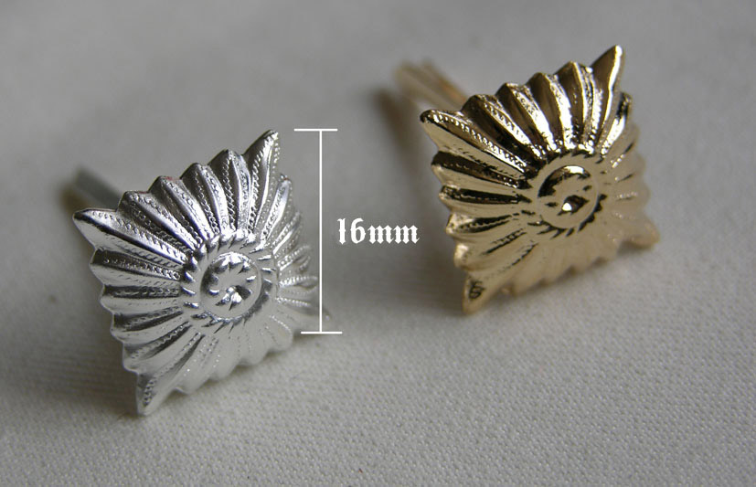 Original style German epaulettes with stars 16mm Bath star epaulettes with silver gold stars
