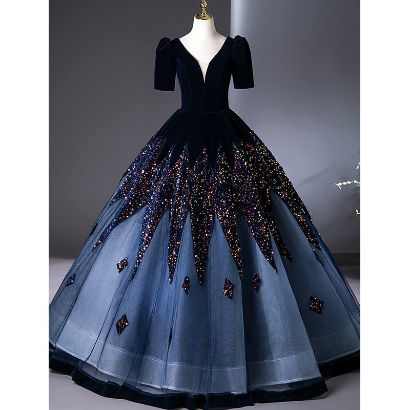 High-End Evening Dress for Women, Light Luxury, Niche, High-End Student Art Exam Folk Song Solo Performance Dress, Coming-Of-Age Ceremony Tutu Skirt High-End Evening Dress for Women, Light Luxury, Niche, High-End Student Art Exam Folk Song Solo Performance Dress, Coming-Of-Age Ceremony Tutu Skirt