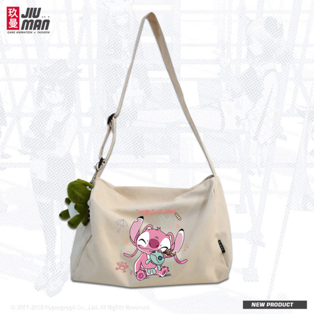 ກາຕູນ Stitch Stitch animation two-dimensional peripheral students shoulder bag male and women cross-body canvas bag tt