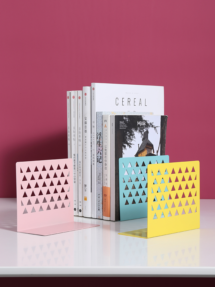 Nordic ins wind creative bookshelf Simple table for students with book holder book holder Book back retractable storage book stand