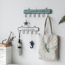 Nordic Dormitory Creative Living Room Retro Wood Iron Art Wall-mounted Decorative Hook hood Hook Door Rear Wall Platoon Hook