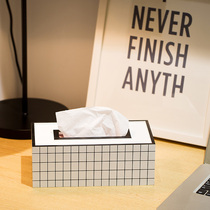 Nordic minimalist creative wooden on-board toilet toilet toilet paper towels box for home living room paper crammy