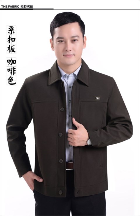 Áo khoác mùa xuân và mùa thu cỡ lớn áo khoác nam trung niên áo khoác mỏng phần trung niên cotton giản dị áo khoác một mặt vest nam đẹp