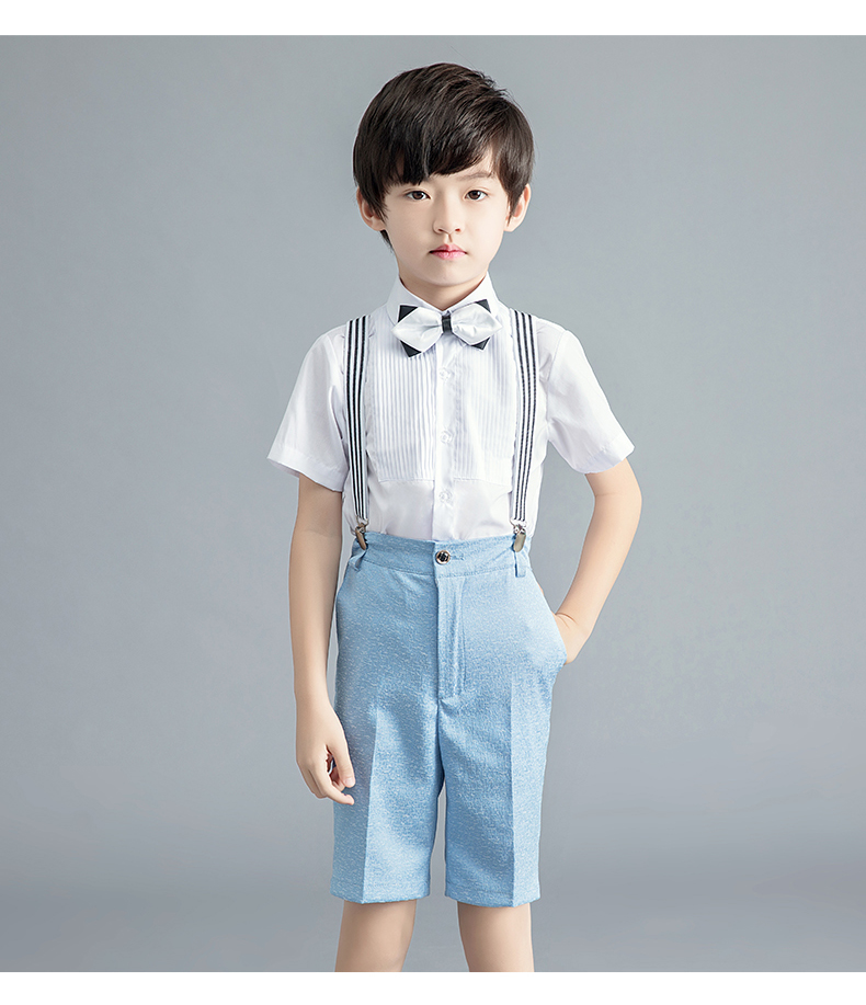 Ít hoa cô gái ăn mặc trẻ em của trang phục đàn piano phù hợp với máy chủ mới cậu bé ăn mặc hiệu suất hiệu suất mẫu giáo mùa hè trang phục đi tiêc trẻ em cao cấp