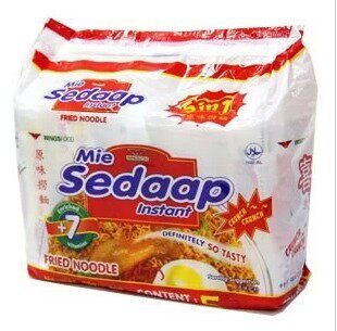 Indonesia SEDAAP Heda convenient mix of raw flavor fishing noodles (88g * 5) Lianbag * 8 boxes-Taobao